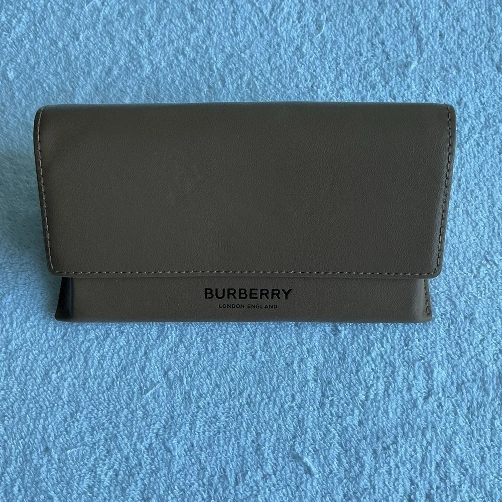 Burberry brown magnetic triangle sunglasses case